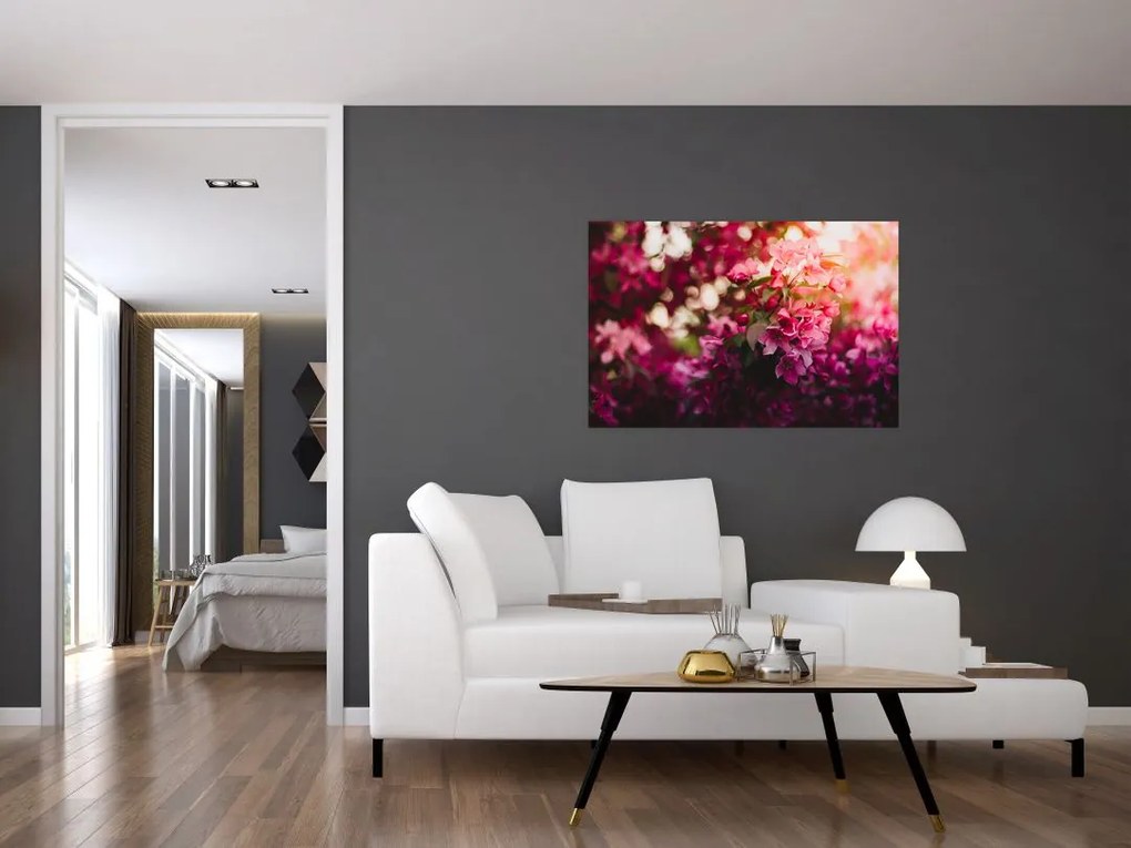 Tablou cu florile tufișului înflorit (90x60 cm)