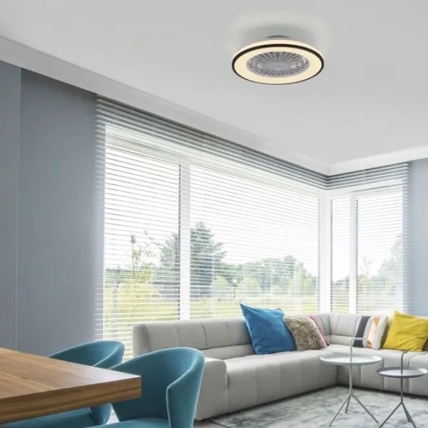 Ventilator LED RGBW dimabil de tavan JUST LIGHT. 14447-18 LENO LED/44W/230V + telecomandă