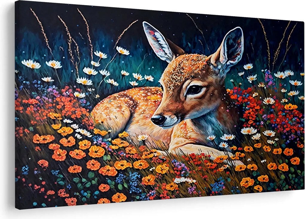 Tablou - Cerb pictat (90x60 cm)