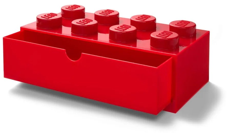 Cutie cu sertar pentru birou LEGO®, 31 x 16 cm, roșu