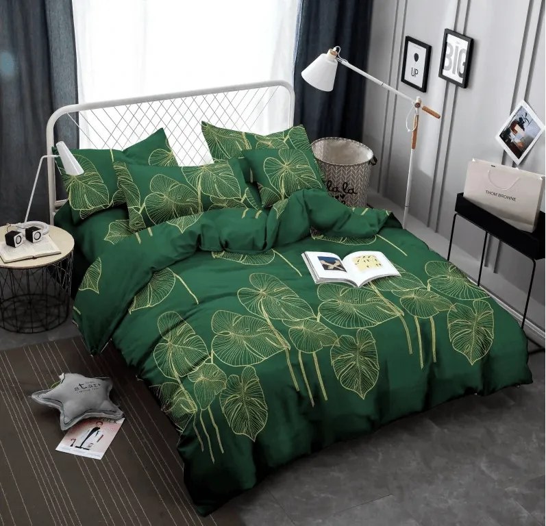 Lenjerie de pat din microfibra VENECIA verde Dimensiune lenjerie de pat: 70 x 90 cm | 140 x 200 cm