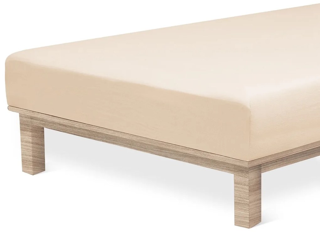 Cearșaf de pat 4Home jersey Lycra cafea, 180 x 200 cm