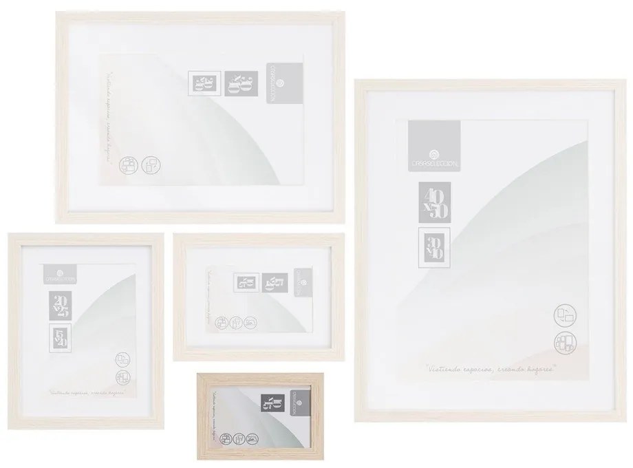 Ramă foto în culoare naturală cu picior de susținere, de agățat 12,5x17,5 cm Sencillo – Casa Selección