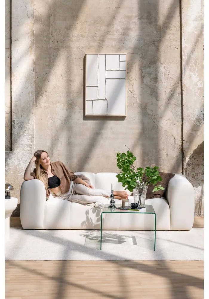 Canapea taupe cu tapițerie din catifea 225 cm Cube – Bonami Selection