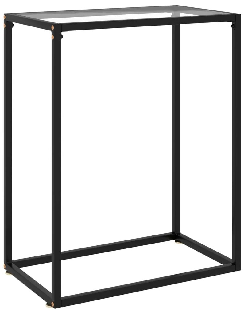 vidaXL Masă consolă, transparent, 60x35x75 cm, sticlă securizată