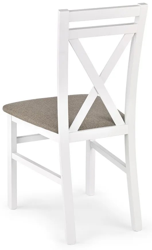 Scaun de bucaterie Darius, gri/alb