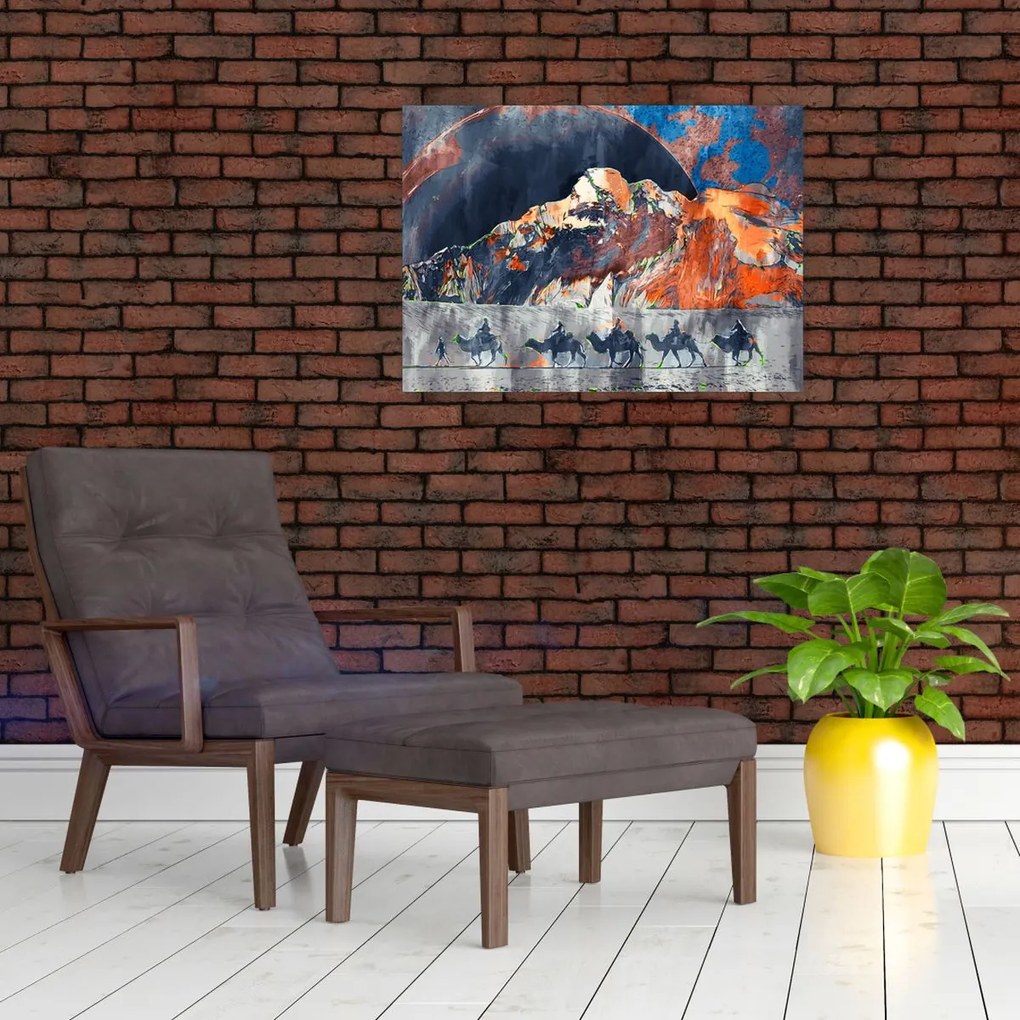 Tablou pe sticlă - Ilustrație de sweathouses (70x50 cm)