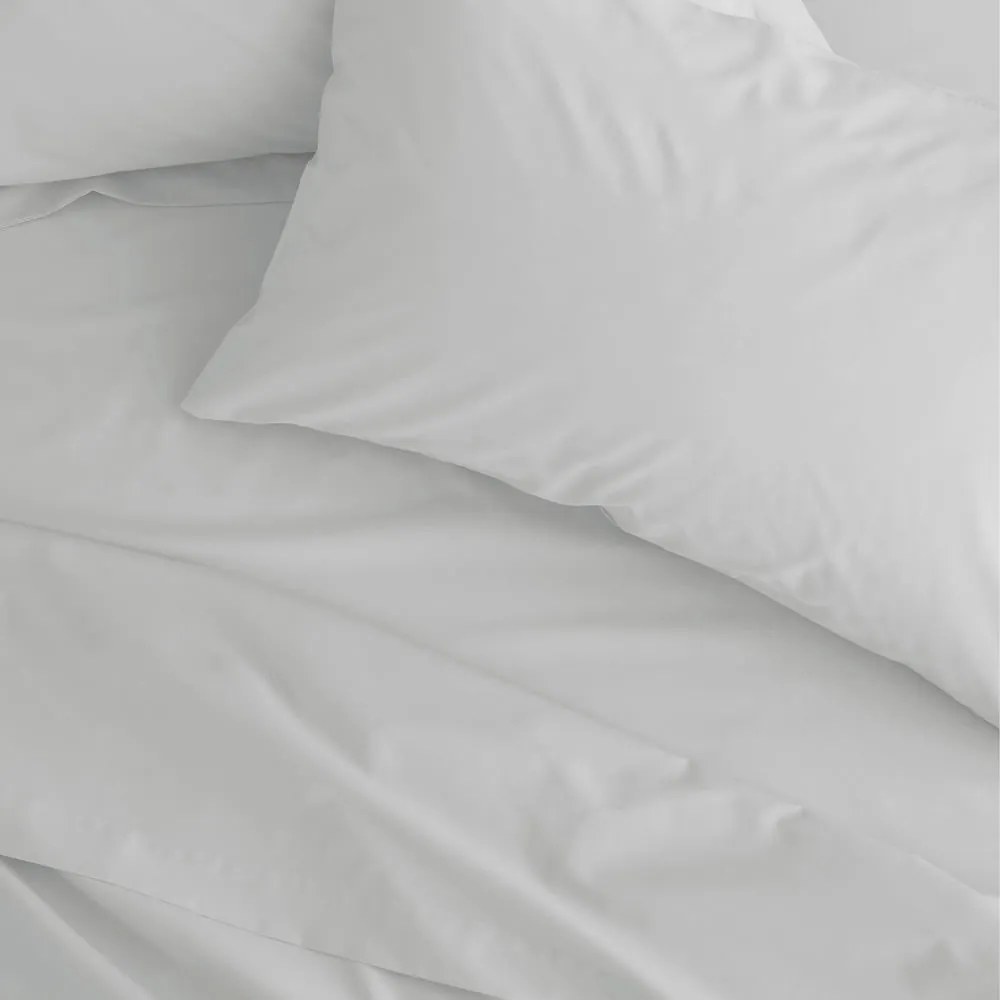 Cearceaf alb din bumbac percale cu elastic 150x200 cm Easy Iron Percale – Catherine Lansfield