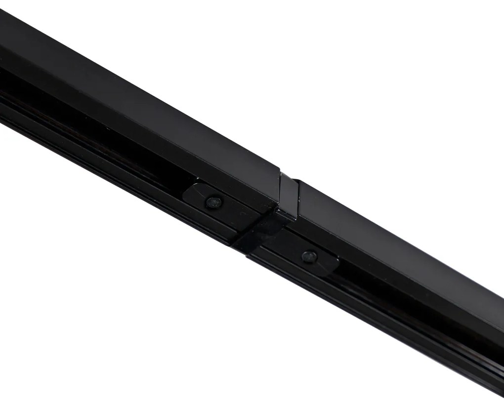 Sistem de iluminat cu șină modern cu 10 spoturi negre monofazate - Iconic Jeana
