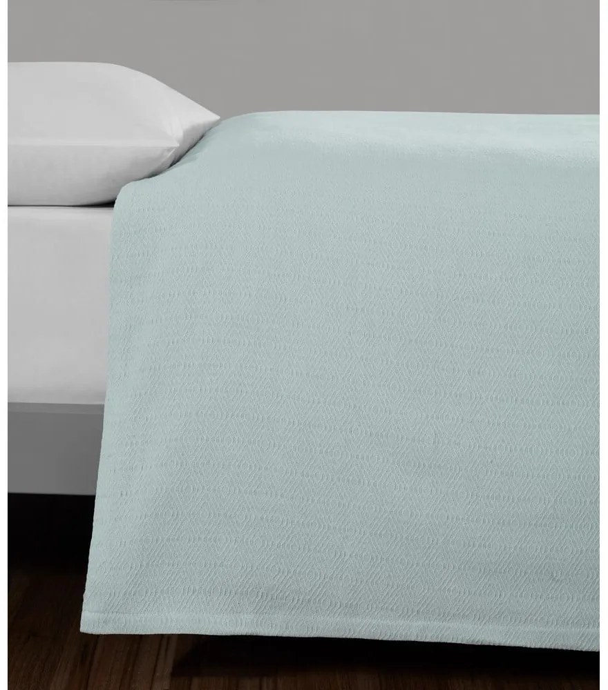 Cuvertură verde-mentă din bumbac pentru pat dublu 200x230 cm Serenity – Mijolnir