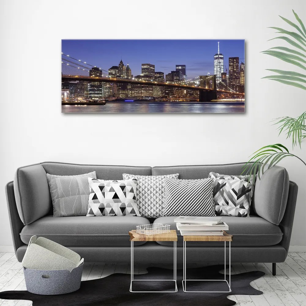 Tablou canvas Manhattan pe timp de noapte