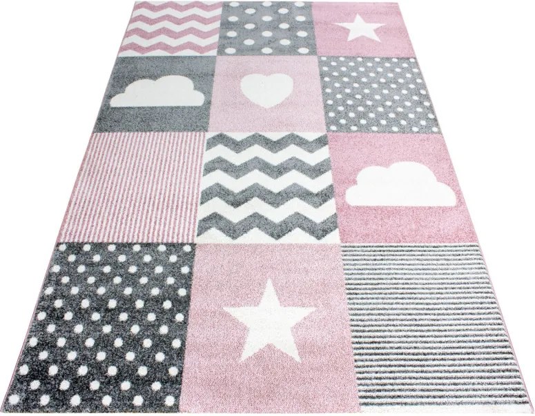 Covor Copii & Tineret Eugene, Roz, 80x150