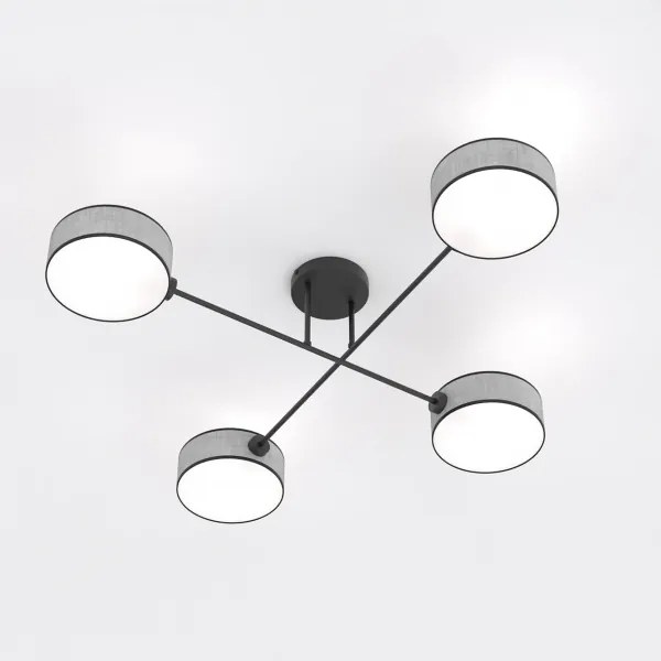 Lustră aplicată MAGA, 4 x E14, 10W, 230V, gri