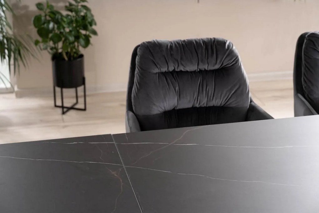 Masa extensibila Westin Ceramic Sahara negru/negru mat L160-240 cm