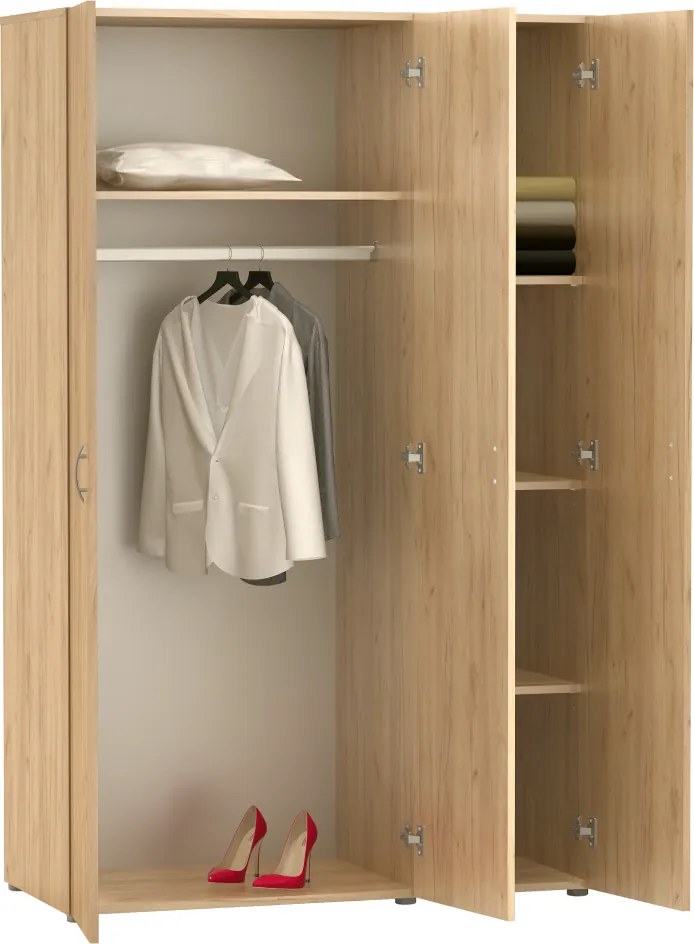 Dulap, cu trei uşi, stejar craft auriu, RAMSA 3