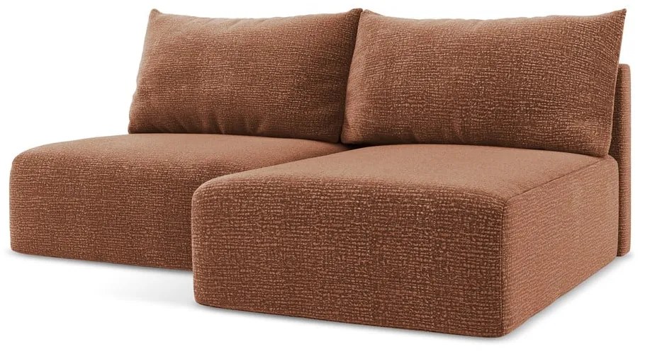 Colțar cărămiziu extensibil/cu spațiu de depozitare (cu colț pe partea dreaptă) Kalena – Makamii