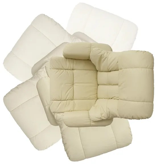 Fotoliu reglabil HABI crem/stejar natural