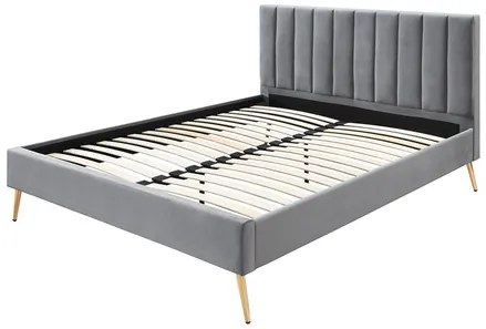 Pat matrimonial 180 cm Bleash New (Gri + auriu) (cu somieră). Promo -17%. 1104317