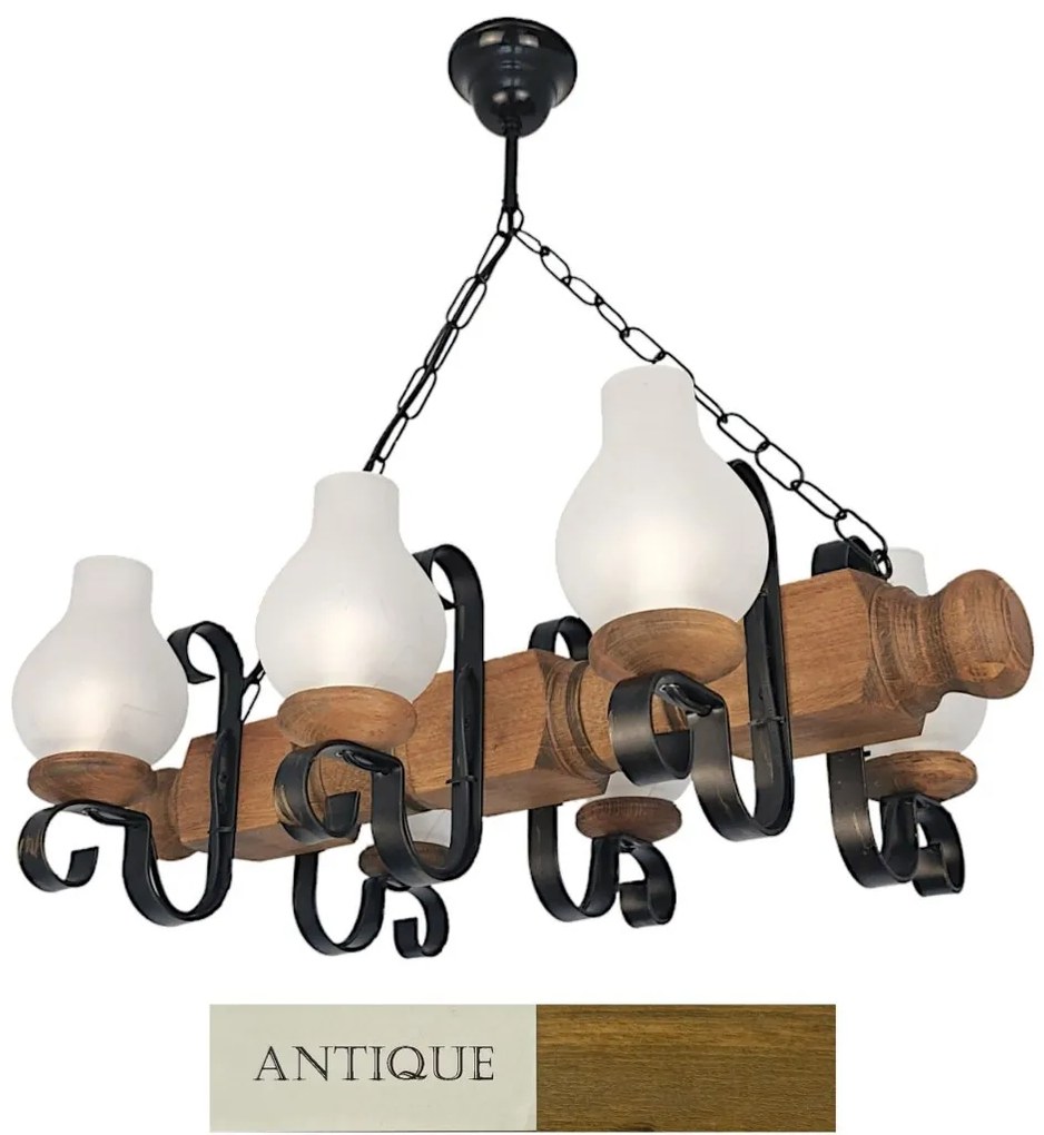 Candelabru rustic fabricat manual din lemn Rustic WOOD-RU-SP6