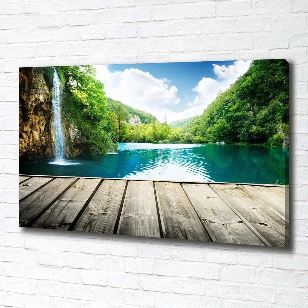 Tablou canvas Cascada din pădure