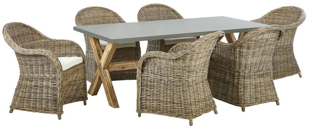 Set mobilier de grădină Sideny/Ollamo (natural) . 1076014