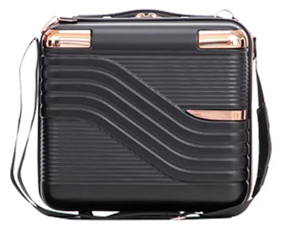Valiză mică de mână TravelLux Urban cu acoperiș rigid 30x16x24 cm neagră