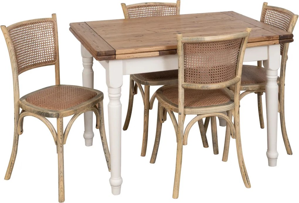 Scaun Thonet din lemn masiv si sezut din ratan