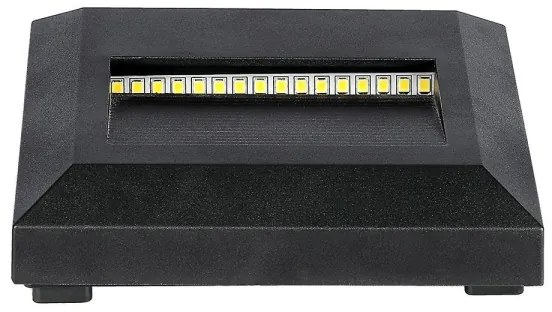 Corp de iluminat LED de exterior pentru scări LED/2W/230V IP65 4000K negru