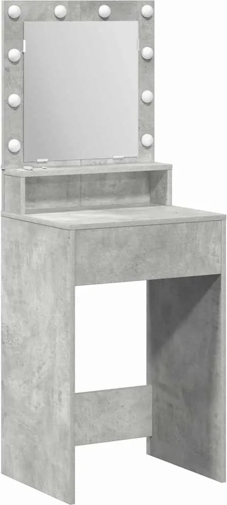 vidaXL Masă de Machiaj Gri din beton 50 x 41 x 135 cm Lemn compozit