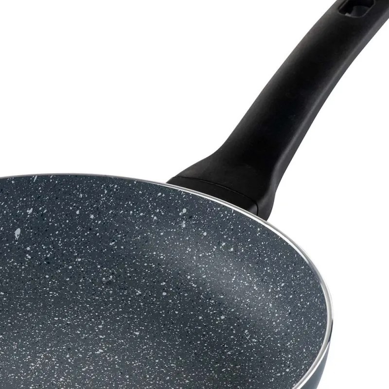 Tigaie Luigi Ferrero Prima FR-2833, 28x5.5 cm, Acoperire antiaderenta cu efect de marmura, Conductivitate optima, Inductie, Albastru inchis