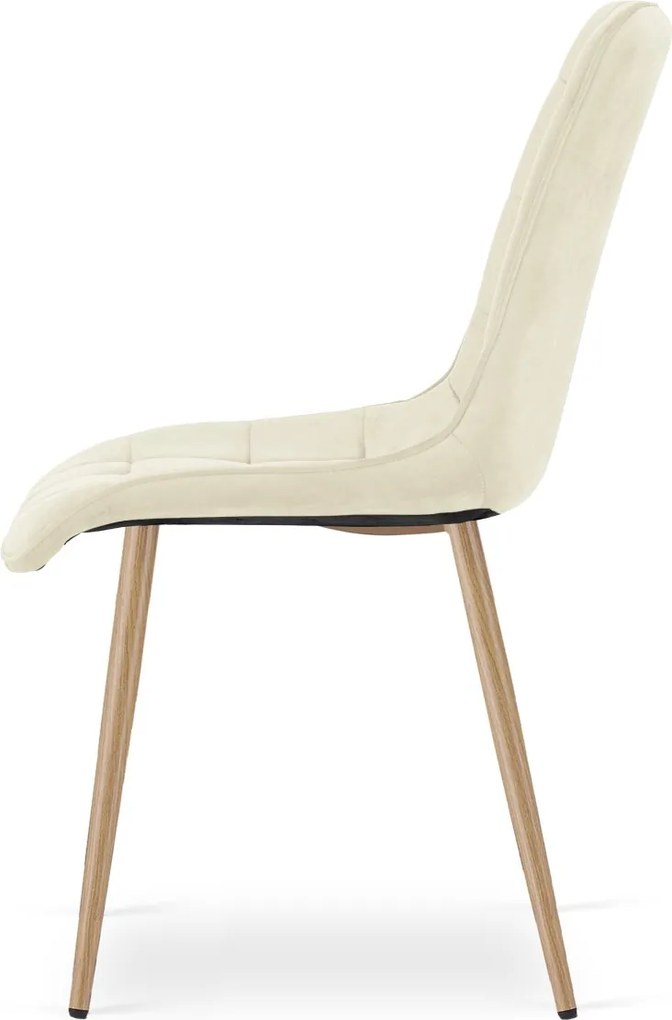 Scaun de masa SPLIT VELVET, bej deschis