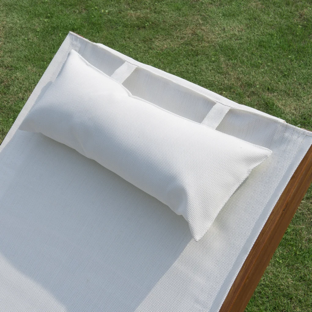 Sezlong Scaun Relax Outsunny, Lemn 165x72x70cm | Aosom RO
