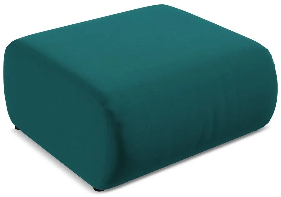 Taburet turcoaz cu tapițerie din catifea Ekahi – Makamii