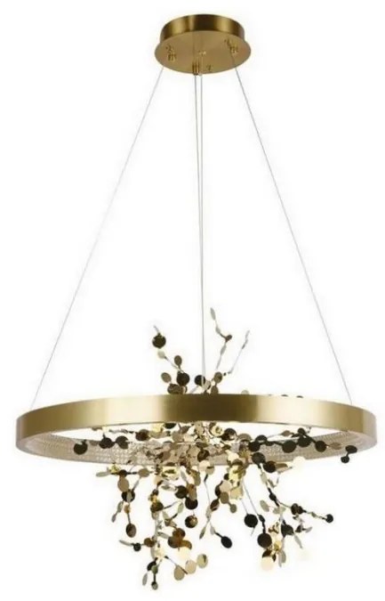 Lustră LED dimabilă pe cablu LED/40W/230V 3000-6500K auriu + telecomandă