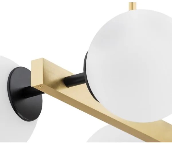 Lustră pe tijă FREEMONT 4xE27/15W/230V aurie/albă/neagră Argon 1767