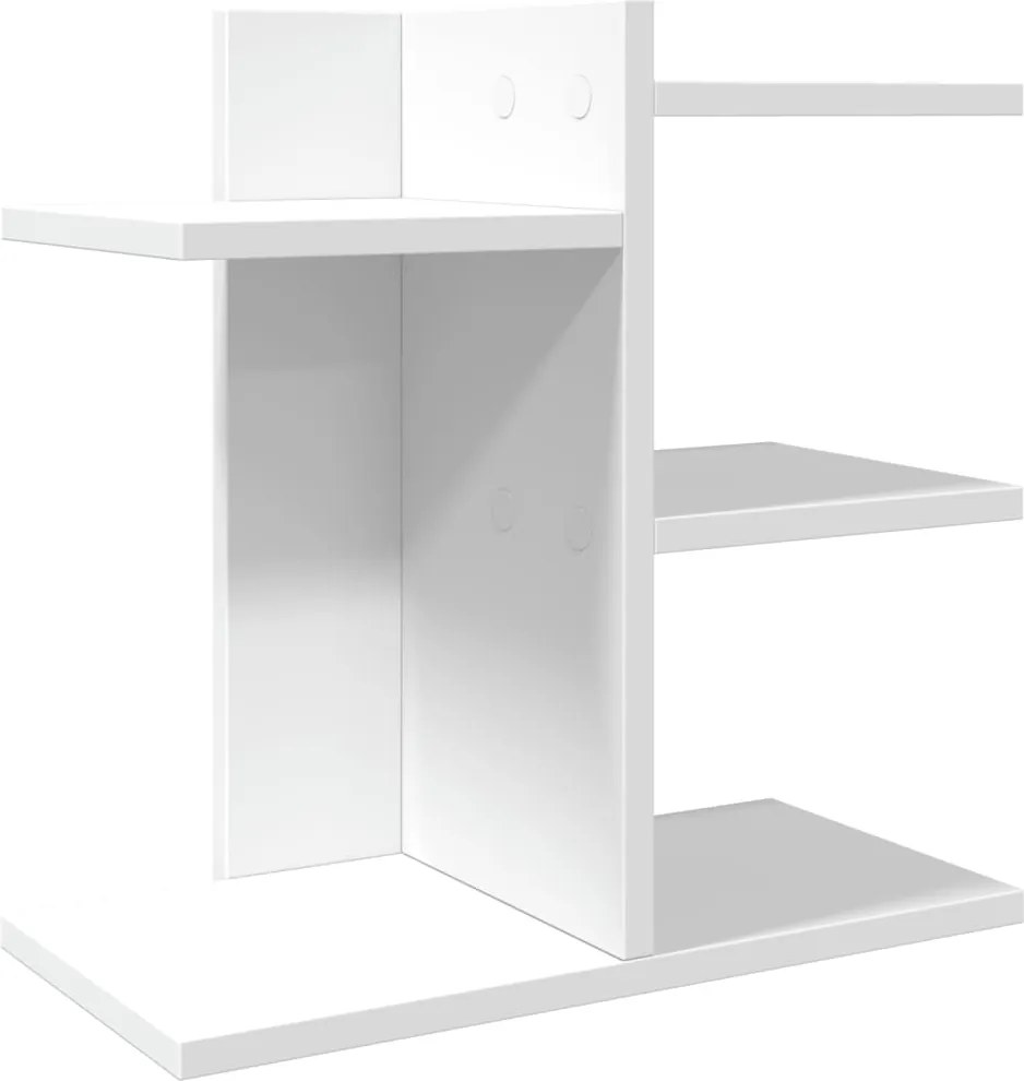 vidaXL Organizator de birou, alb, 42x21,5x42 cm, lemn prelucrat
