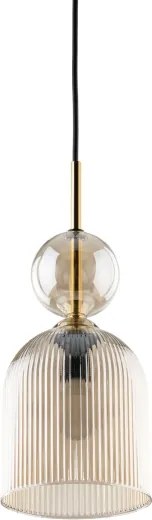 Pendul pe cablu SOPHIA 1xE14/10W/230V negru/bej fumuriu