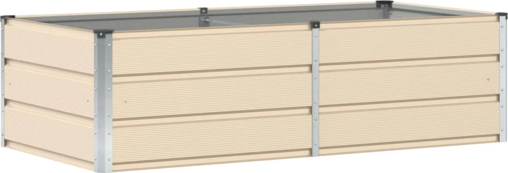 vidaXL Jardinieră Creme 160 x 80 x 45 cm Oțel