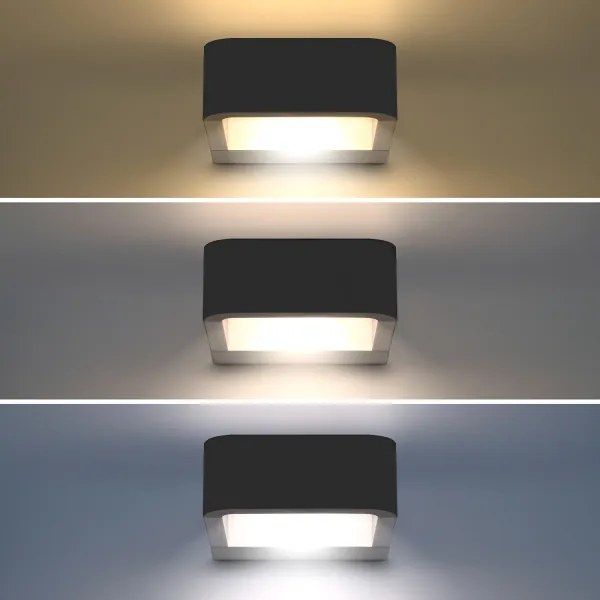 Aplică LED de exterior Brilagi BARI LED/7W/230V 3000/4000/6000K antracit IP54