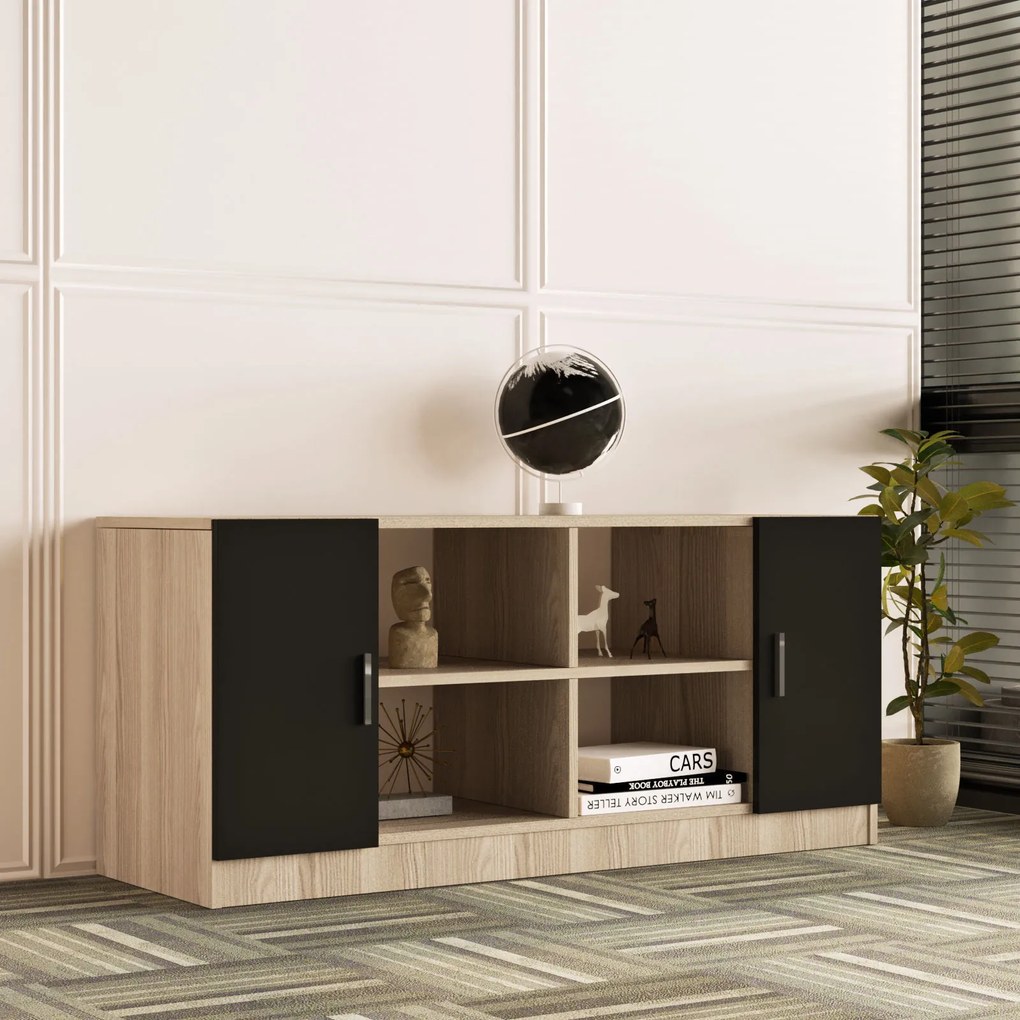 Dulap Vincent 6 (stejar + negru). 1072634