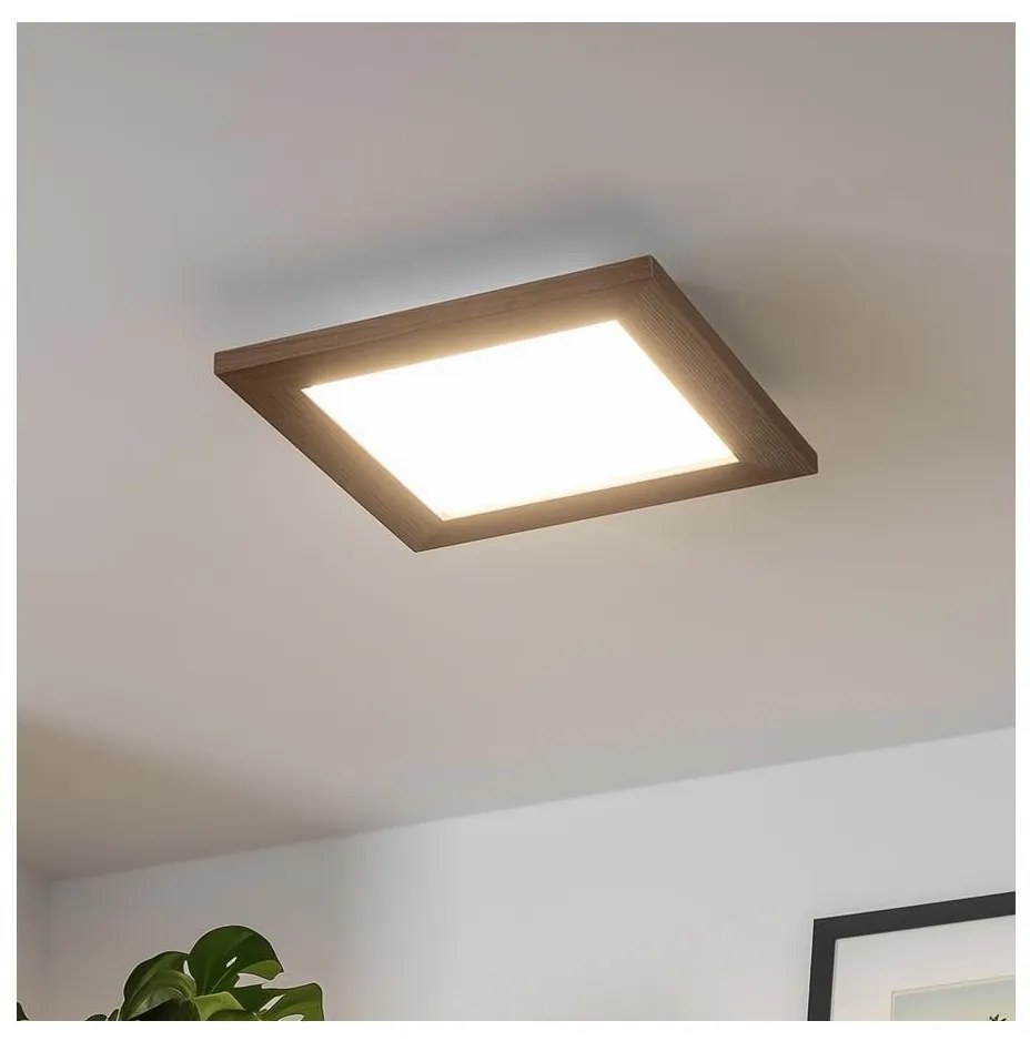 Plafonieră LED Brilagi SLIMFRAME WOOD LED/25W/230V 34x34 cm maro închis