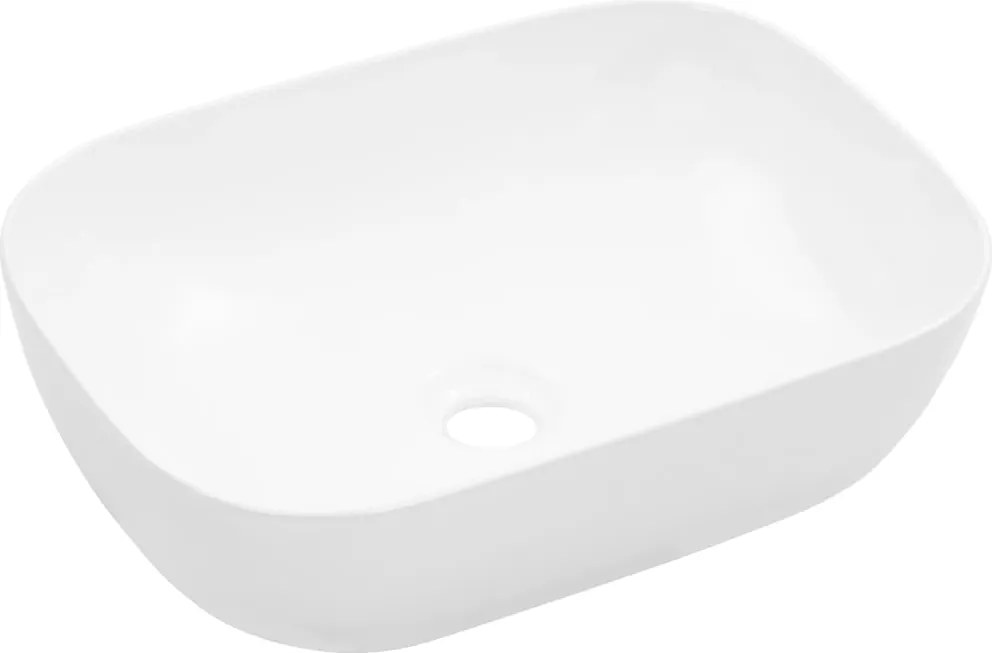 vidaXL Chiuvetă de baie, alb, 45,5 x 32 x 13 cm, ceramică