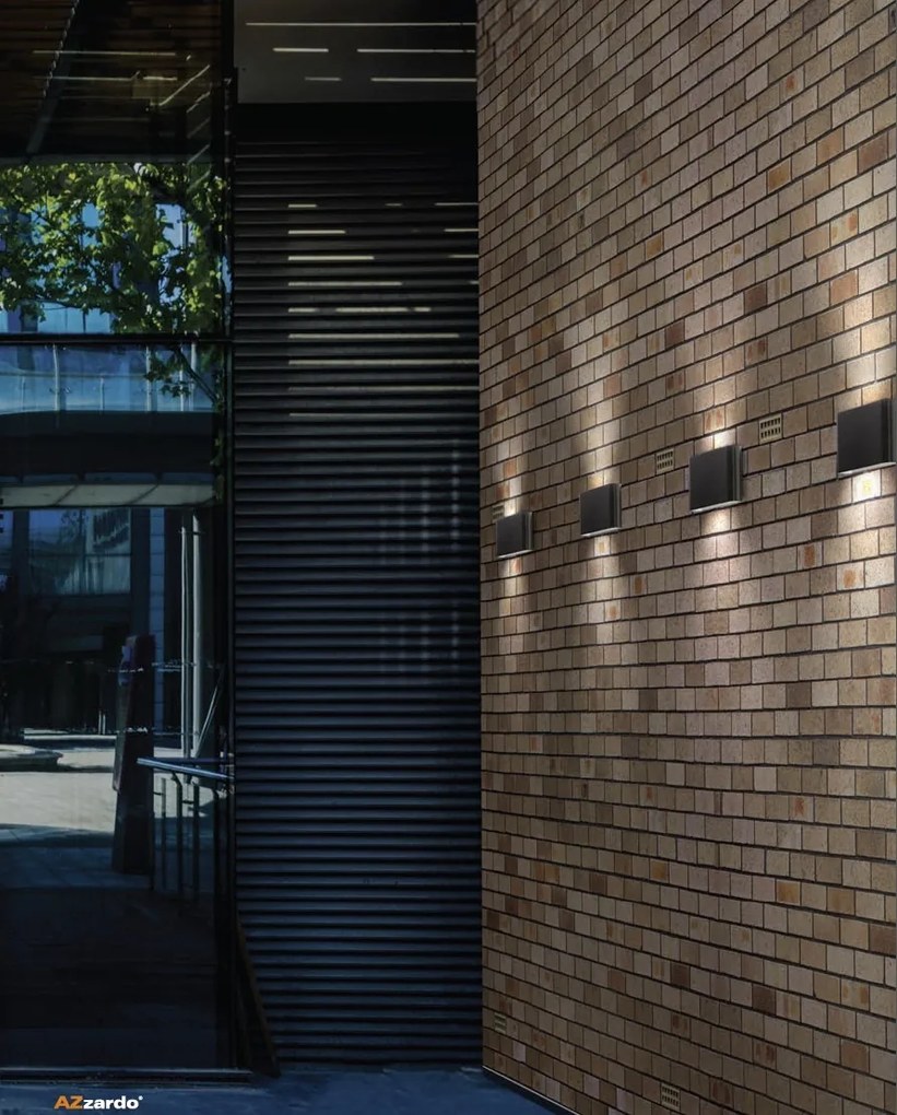 Aplica LED de perete exterior ambientala IP54 CREMONA S negru