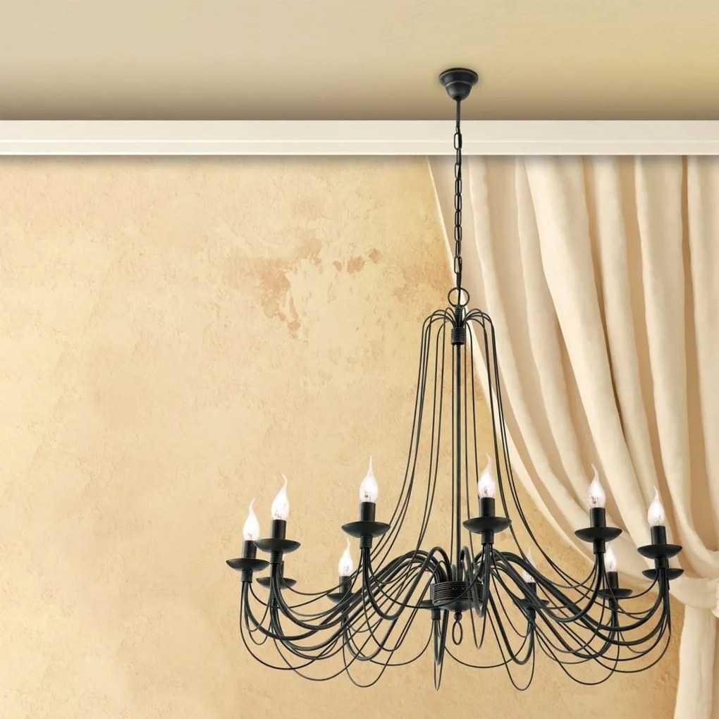 Candelabru design rustic cu 12 brate Vela, Antik