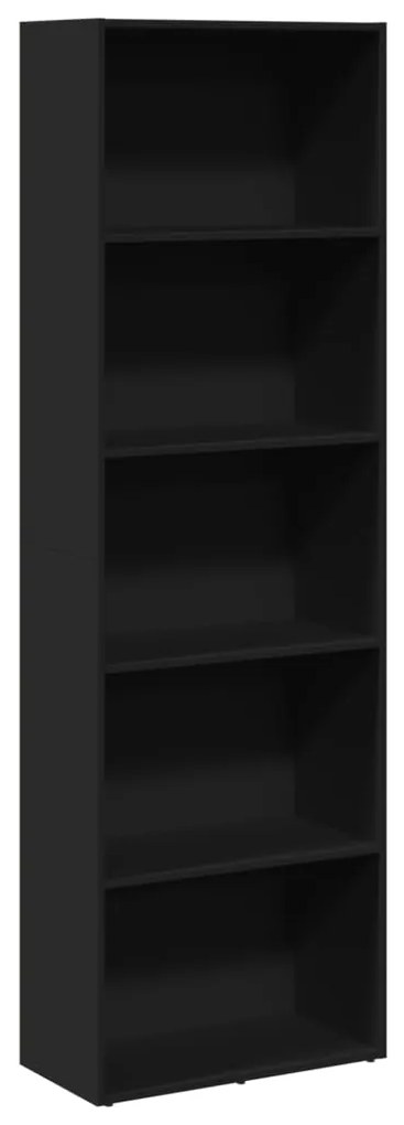 857918 vidaXL Bibliotecă, negru, 60x30x189 cm, lemn prelucrat