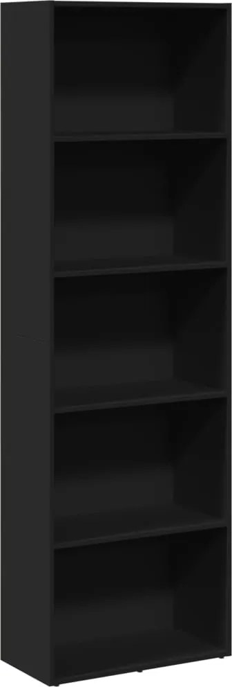 vidaXL Bibliotecă, negru, 60x30x189 cm, lemn prelucrat