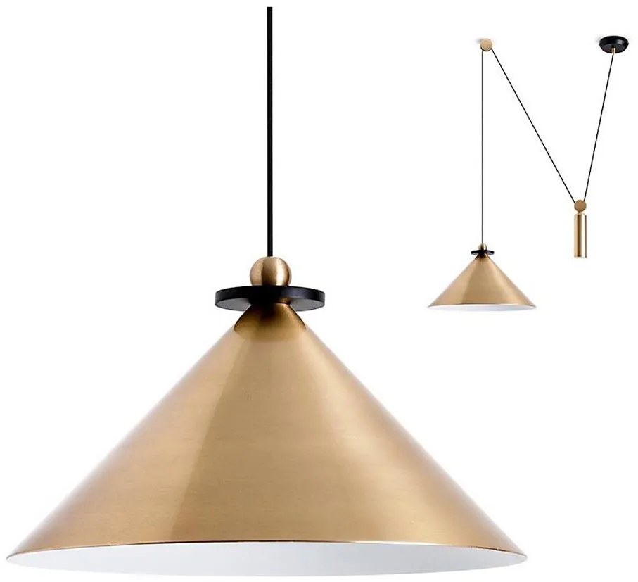 Redo 01-1545 - Lustră pe cablu KALIMBA 1xE27/42W/230V bronz