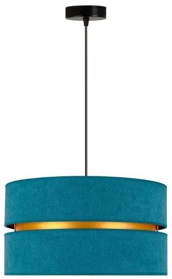 Lustră pe cablu Duolla DUO 1xE27/15W/230V d. 40 cm turcoaz/auriu