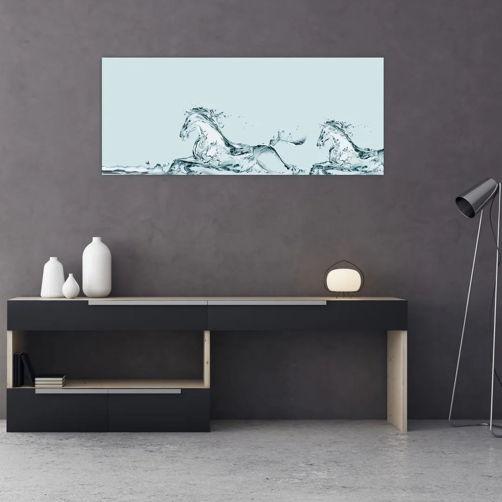 Tablou - Cai din picături de apă (120x50 cm)