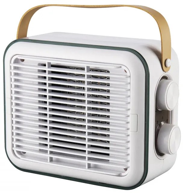 Aeroterma ELITE EFHR-1383 Retro, 1500W, 15 m², Incalzitor PTC, 3 trepte, Siguranta la rasturnare, Alb/Mustar